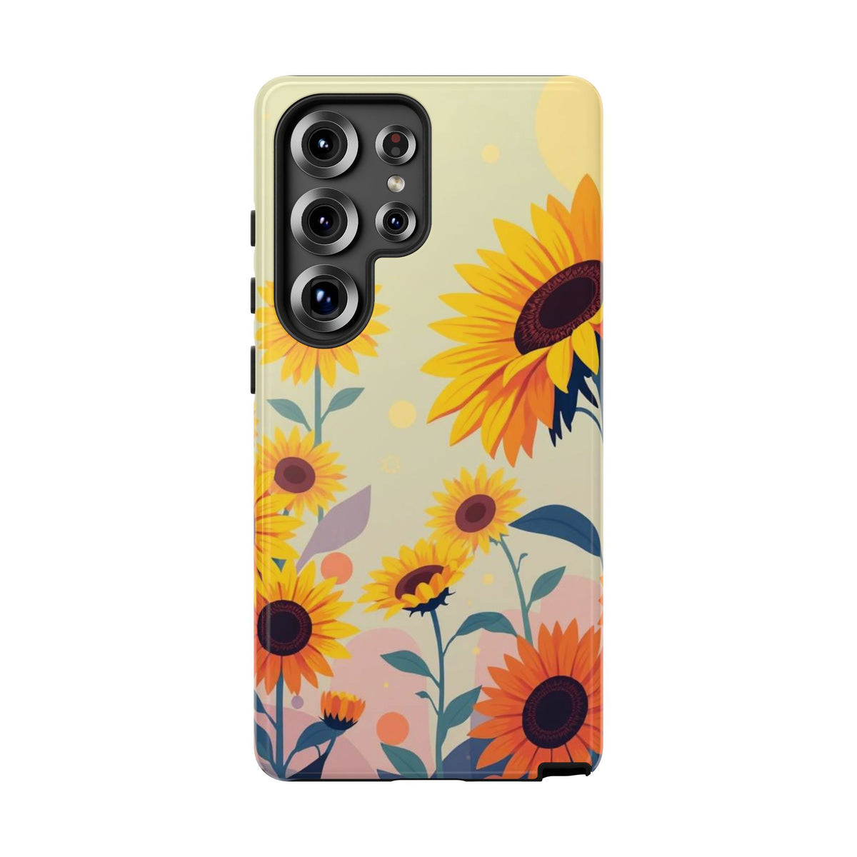 Modern Flat Sunflower Design Phone Case - Multicolor Phone Case - Samsung Galaxy S25 Ultra / Glossy