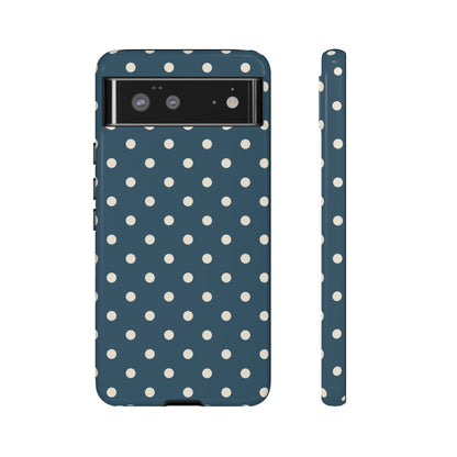 Blue & White Dot Pattern Phone Case