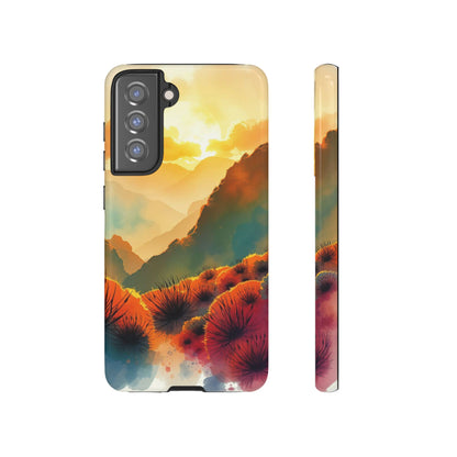 Samsung Galaxy S21 FE / Glossy Phone Case - Ideallic Watercolour Sunset Design Phone Case