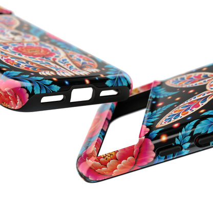 Cute Pink and Turquoise Calavera Bunny Phone Case - Multicolor Phone Case