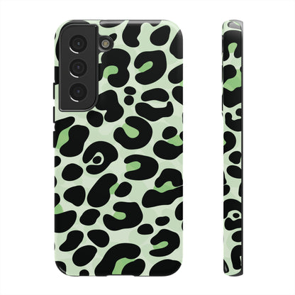 Chic Sage Leopard Print Phone Case