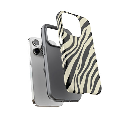 Modern Neutral Zebra Print Phone Case