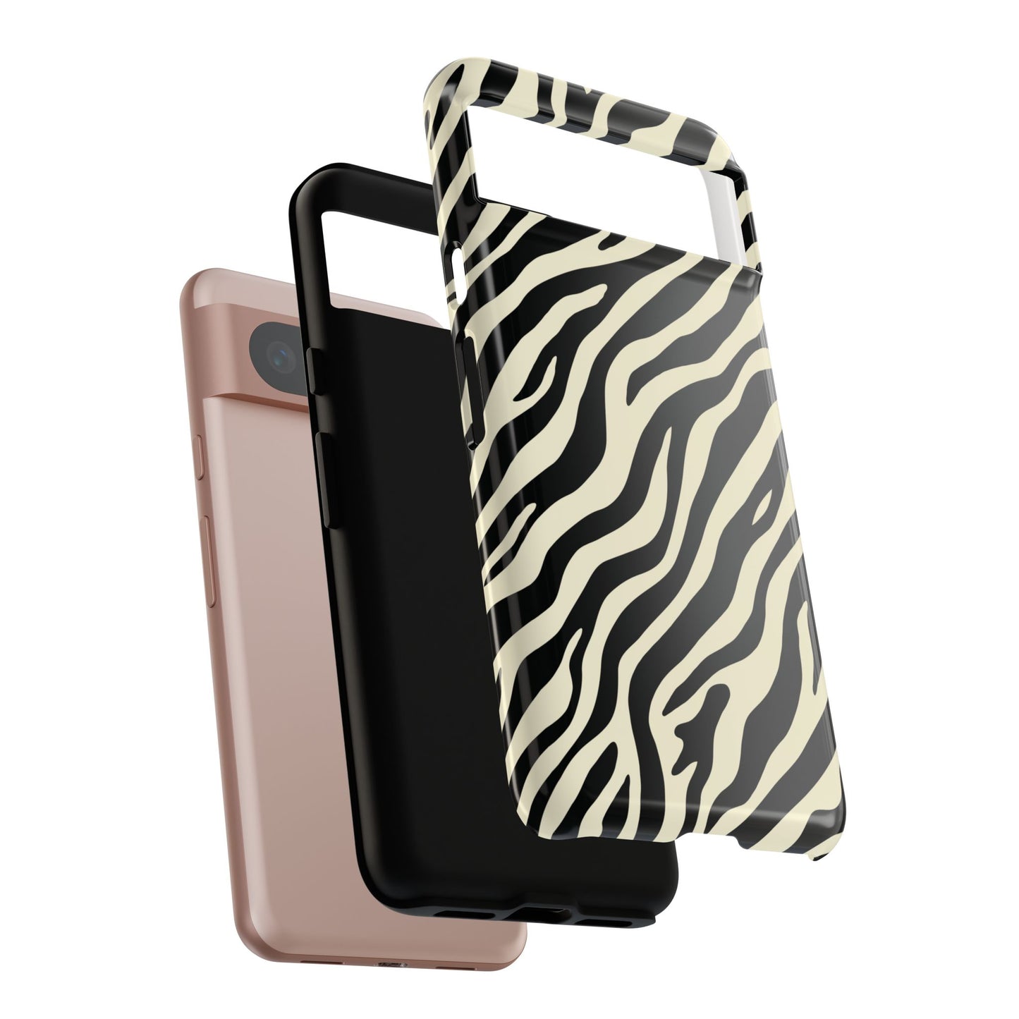 Chic Ivory Zebra Print Phone Case