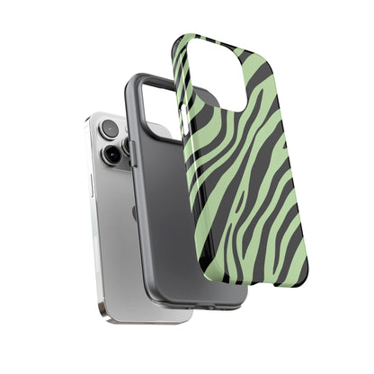 Modern Mint Zebra Print Phone Case