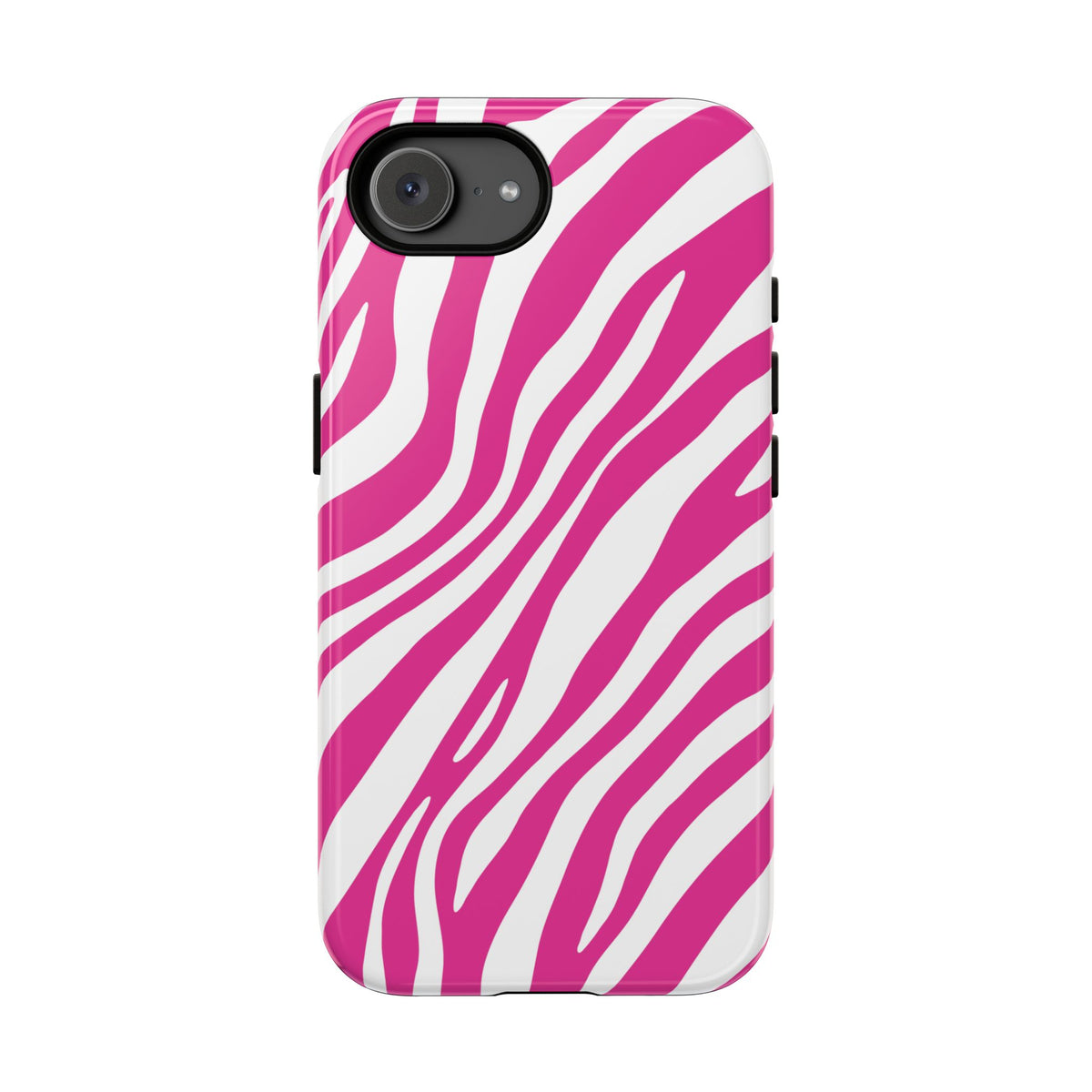 Modern Hot Pink Zebra Print Phone Case - Pink Phone Case - iPhone 17e / Glossy