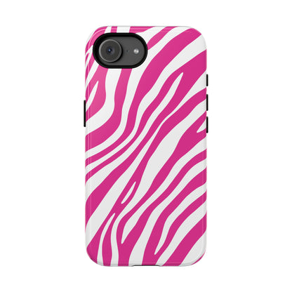 Modern Hot Pink Zebra Print Phone Case - Pink Phone Case - iPhone 17e / Glossy