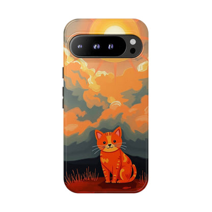 Google Pixel 9 Pro XL / Glossy Phone Case - Acrylic Painting Style Cat Design Phone Case