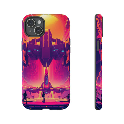 iPhone 15 Plus / Glossy Phone Case - Alien Landing Pad Design Phone Case