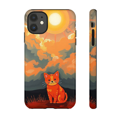 Acrylic Painting Style Cat Design Phone Case