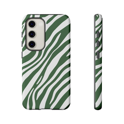 Modern Sage Zebra Print Phone Case