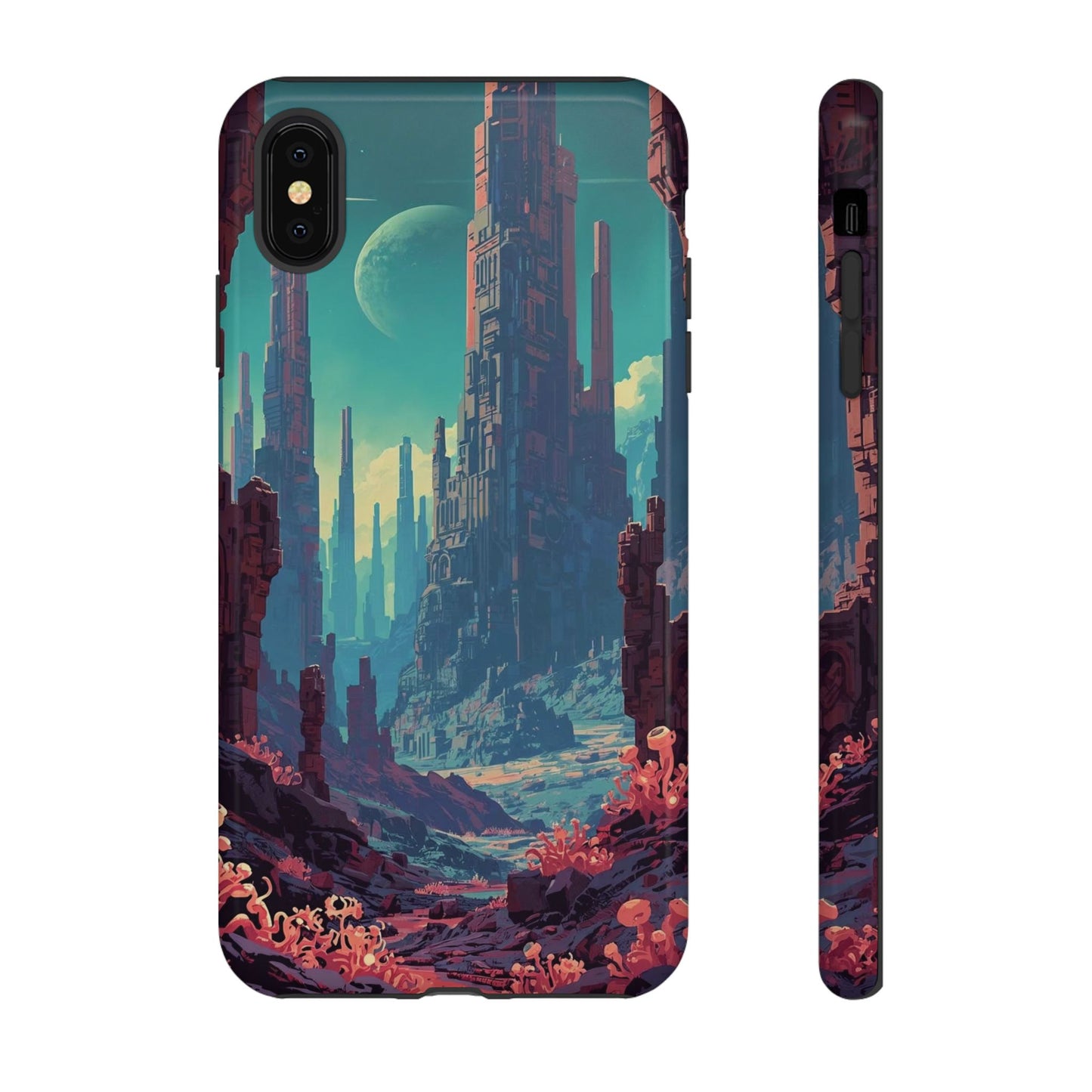 Alien Monolith Valley Sci-fi Phone Case - Pink Phone Case - iPhone XS MAX / Glossy