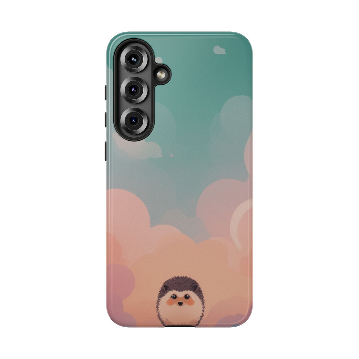 Cute Hedgehog & Cloud Design Phone Case - Multicolor Phone Case - Samsung Galaxy S25 Plus / Glossy