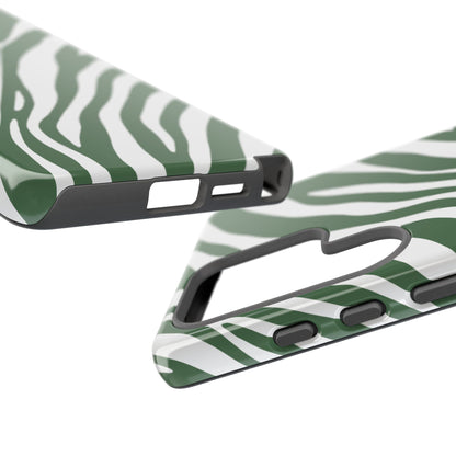 Modern Sage Zebra Print Phone Case