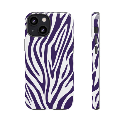 Graphic Purple Tiger Print Phone Case