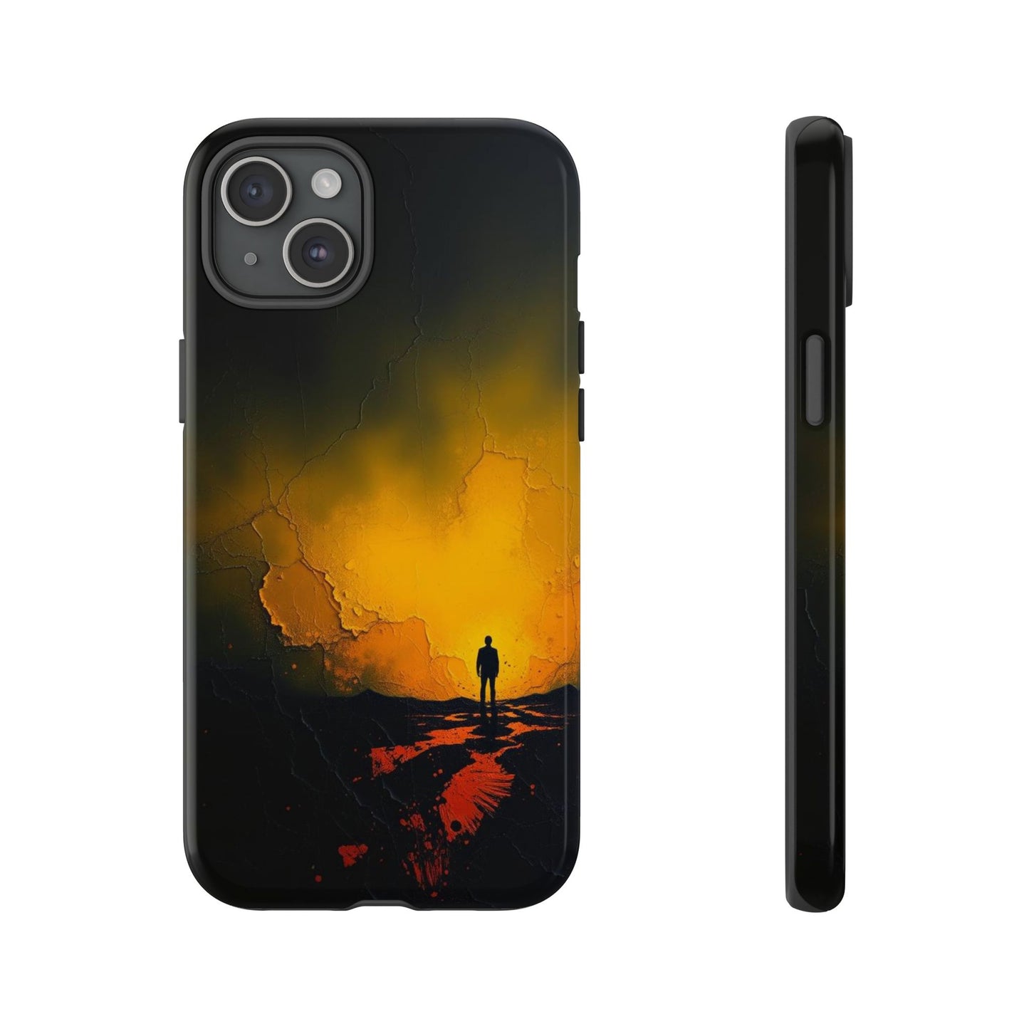 iPhone 15 Plus / Glossy Phone Case - Acrylic Mysterious Figure Phone Case