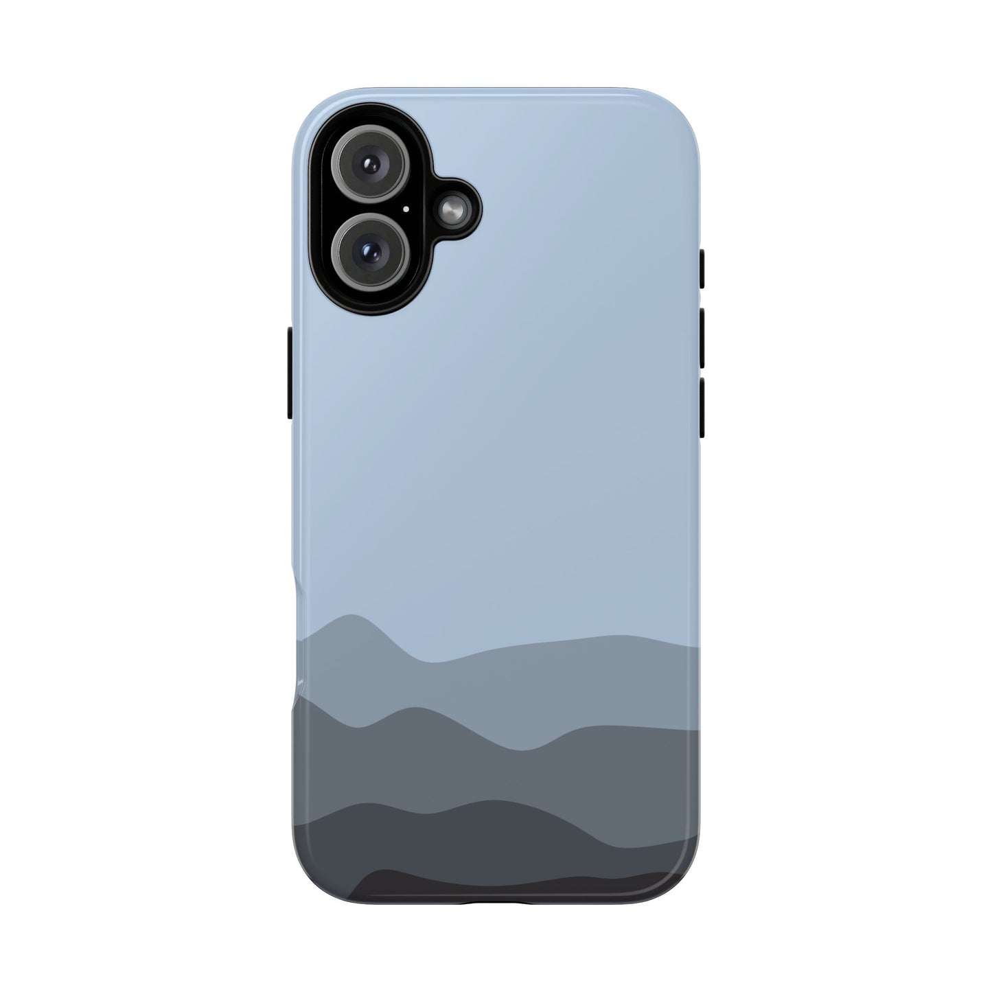 Blue Abstract Waves Protective Phone Case - Blue Phone Case - iPhone 16 Plus / Glossy