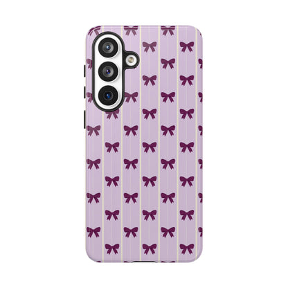 Retro Plum Purple Bow Pattern Phone Case