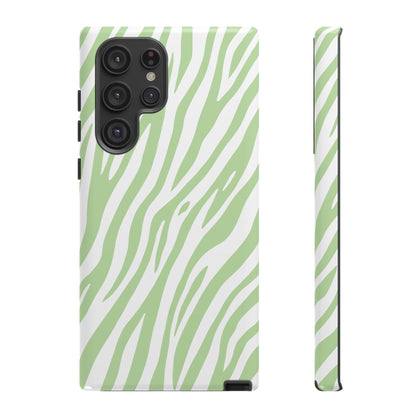 Mint Tiger Print Phone Case