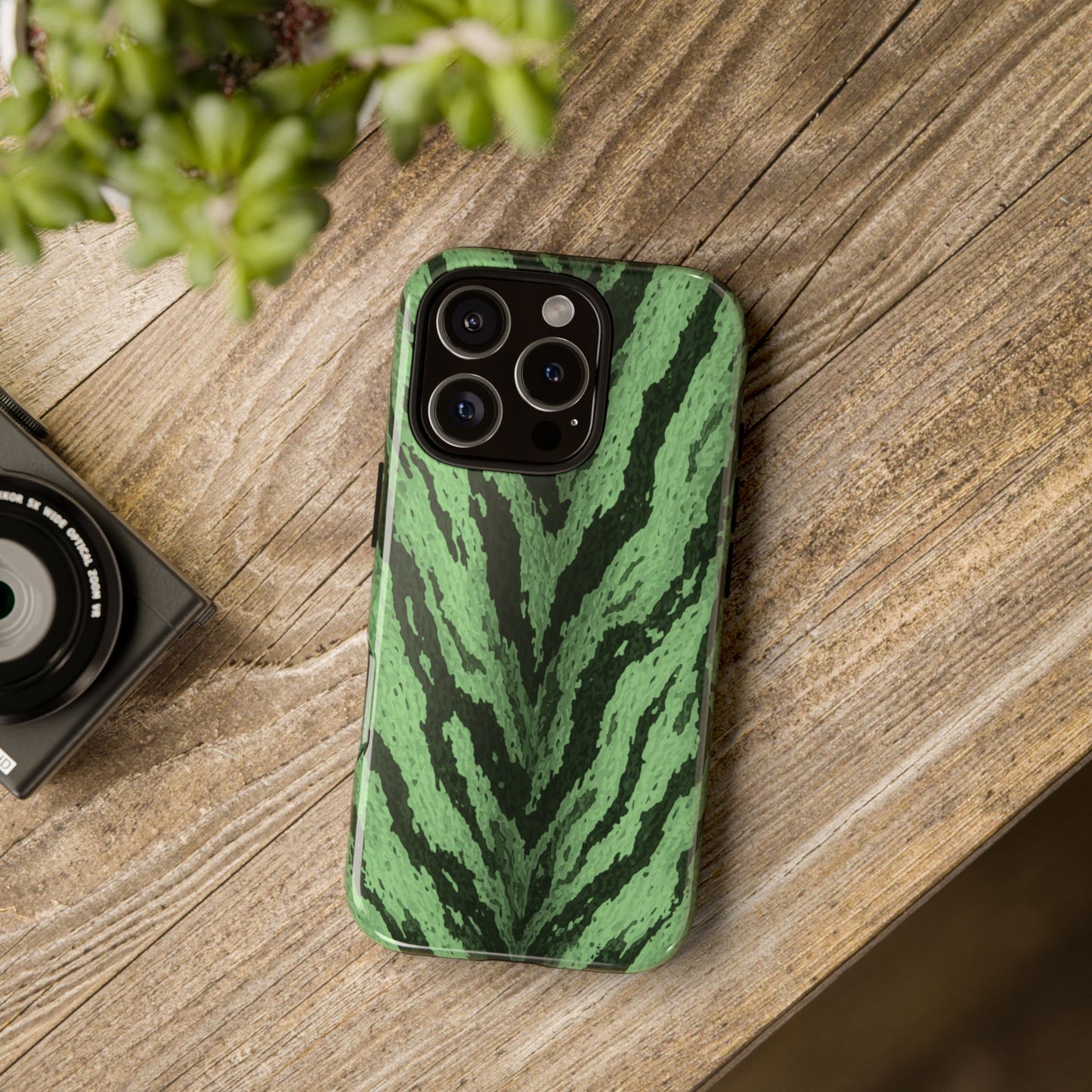 Sage Tiger Print Phone Case