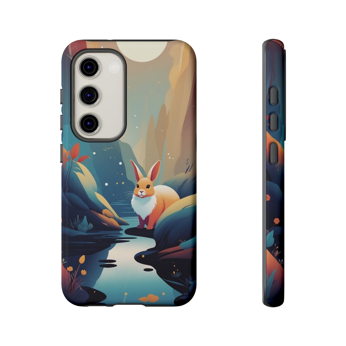 Samsung Galaxy S23 / Glossy Phone Case - Stylised Rabbit Design Phone Case