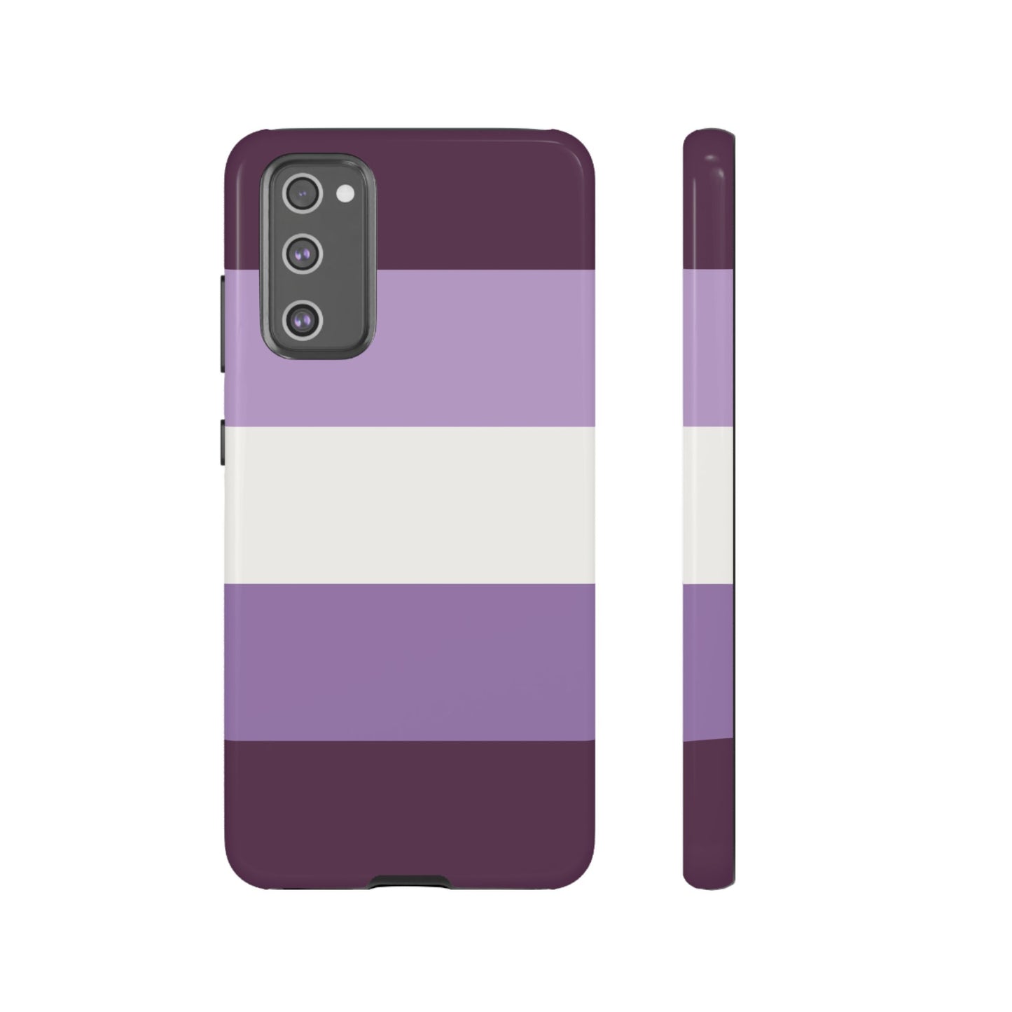 Samsung Galaxy S20 FE / Glossy Phone Case - Purple Stripe Pattern Phone Case