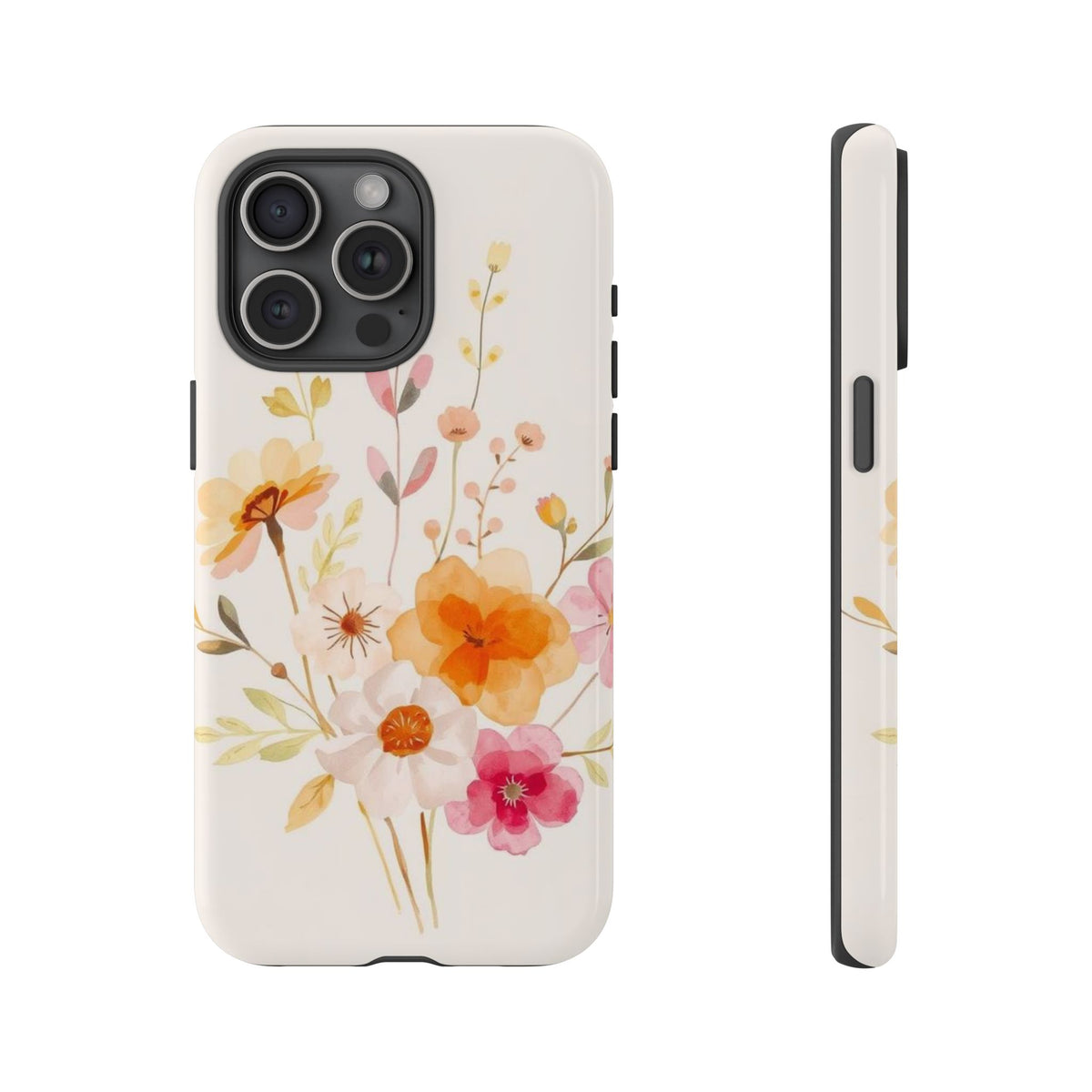 Boho Chic Watercolour Flower Pattern Phone Case - Multicolor Phone Case - iPhone 15 Pro Max / Glossy