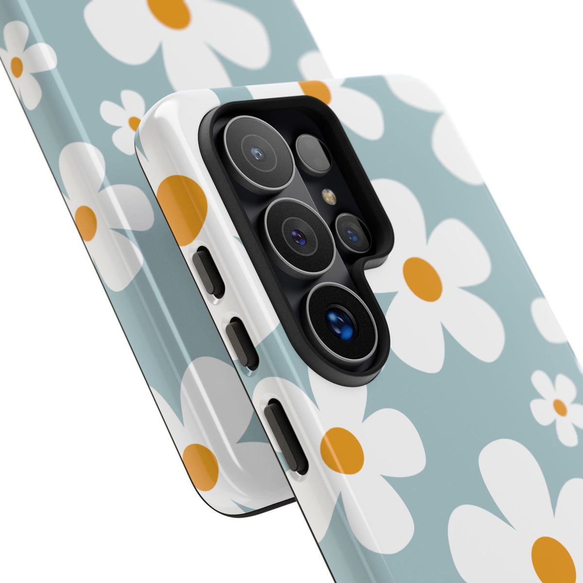 Cute Blue Daisy Pattern Phone Case - Blue Phone Case