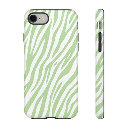 Mint Tiger Print Phone Case