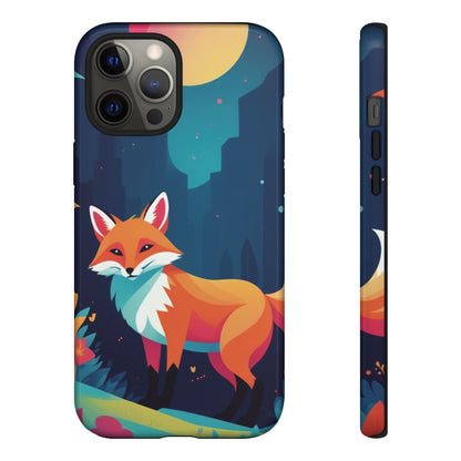iPhone 12 Pro Max / Glossy Phone Case - Stylised Fox Design Phone Case