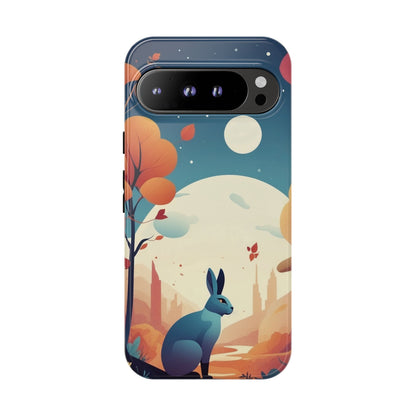 Stylised Blue Hare Design Phone Case - Multicolor Phone Case - Google Pixel 9 Pro XL / Glossy