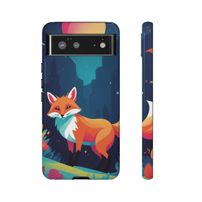 Google Pixel 6 / Glossy Phone Case - Stylised Fox Design Phone Case