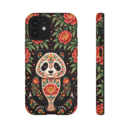 Cute Terracotta and Teal Calavera Panda Phone Case - Multicolor Phone Case - iPhone 12 Mini / Glossy