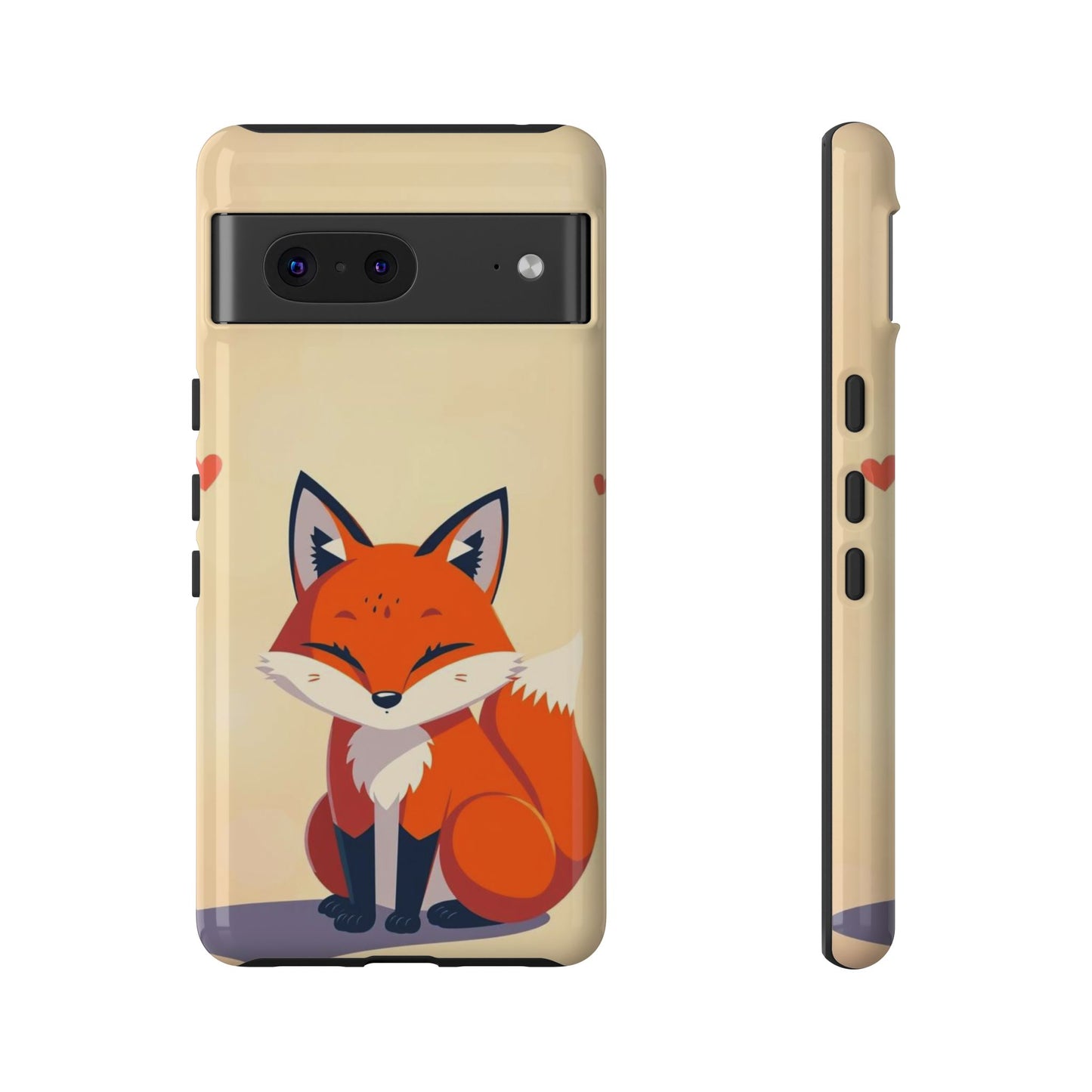 Google Pixel 7 / Glossy Phone Case - Cute Fox Design Phone Case