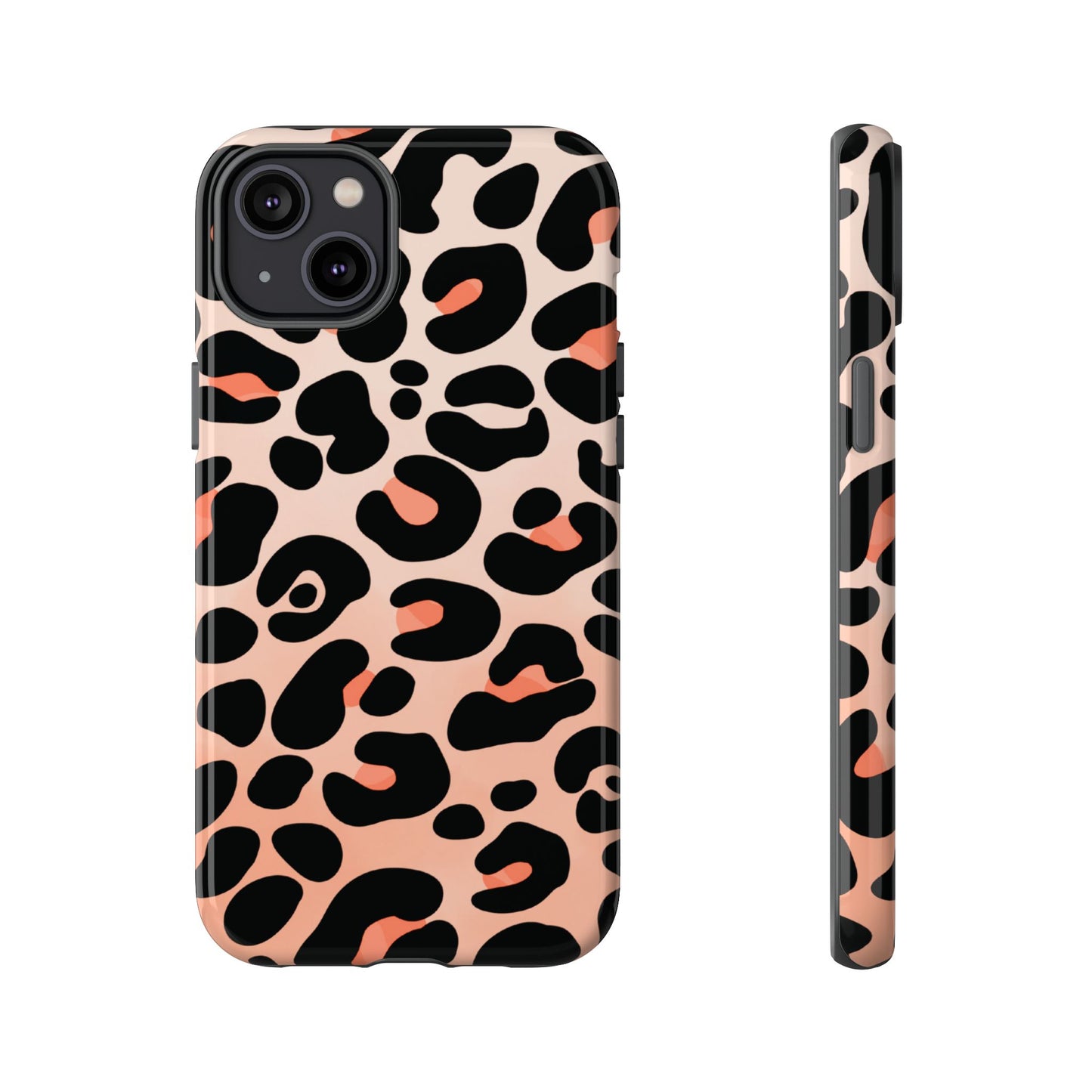 Elegant Peach Leopard Print Phone Case