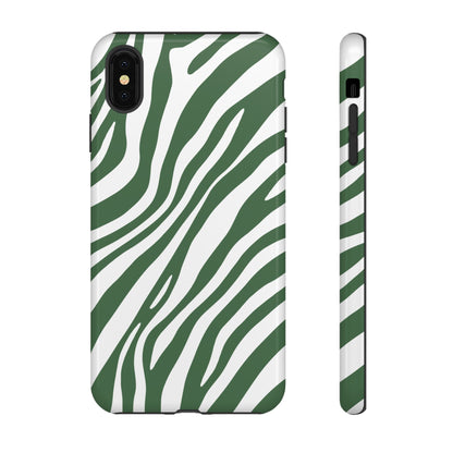 Modern Sage Zebra Print Phone Case