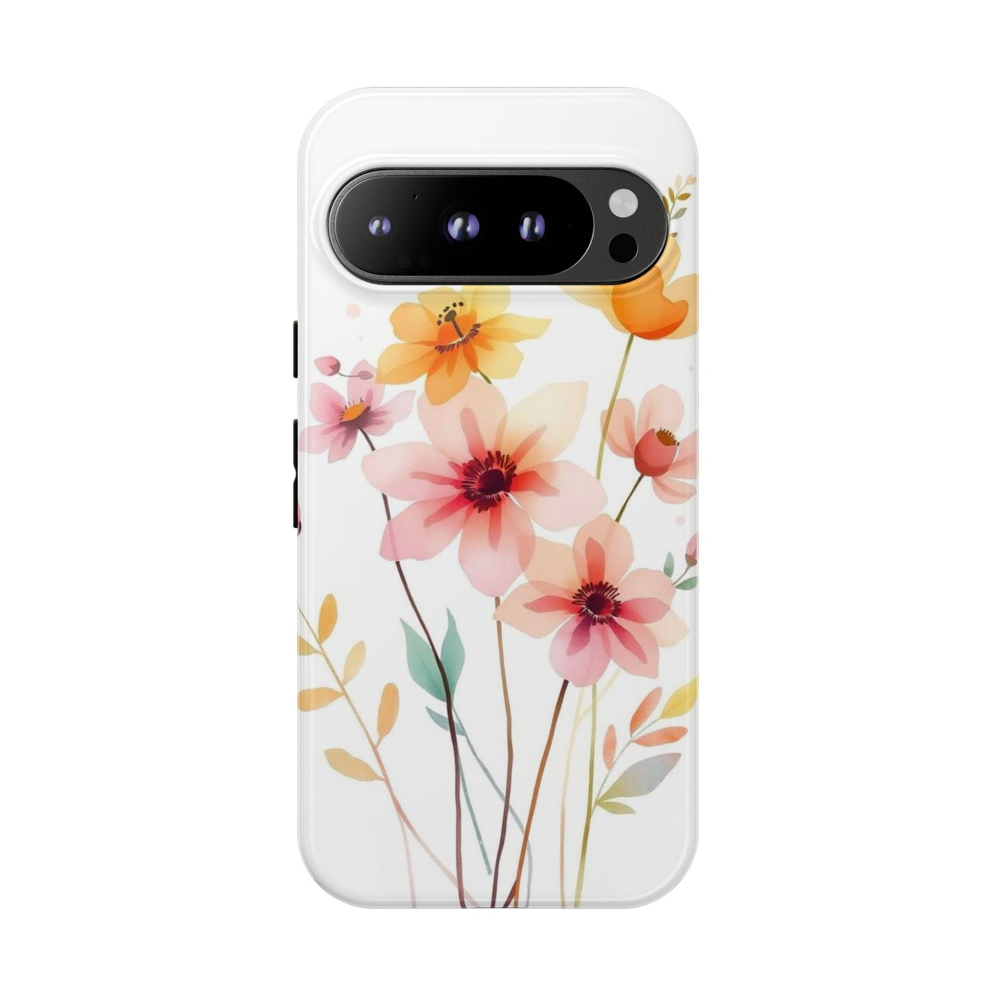 Google Pixel 9 Pro / Glossy Phone Case - Boho Chic Watercolour Blooms Design Phone Case