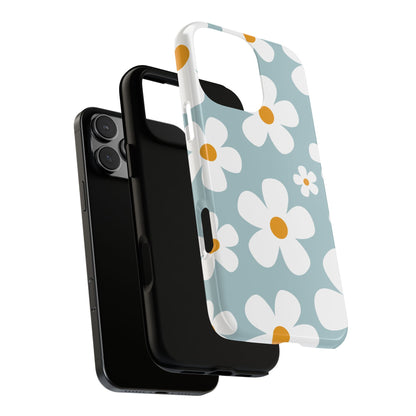 Cute Blue Daisy Pattern Phone Case - Blue Phone Case