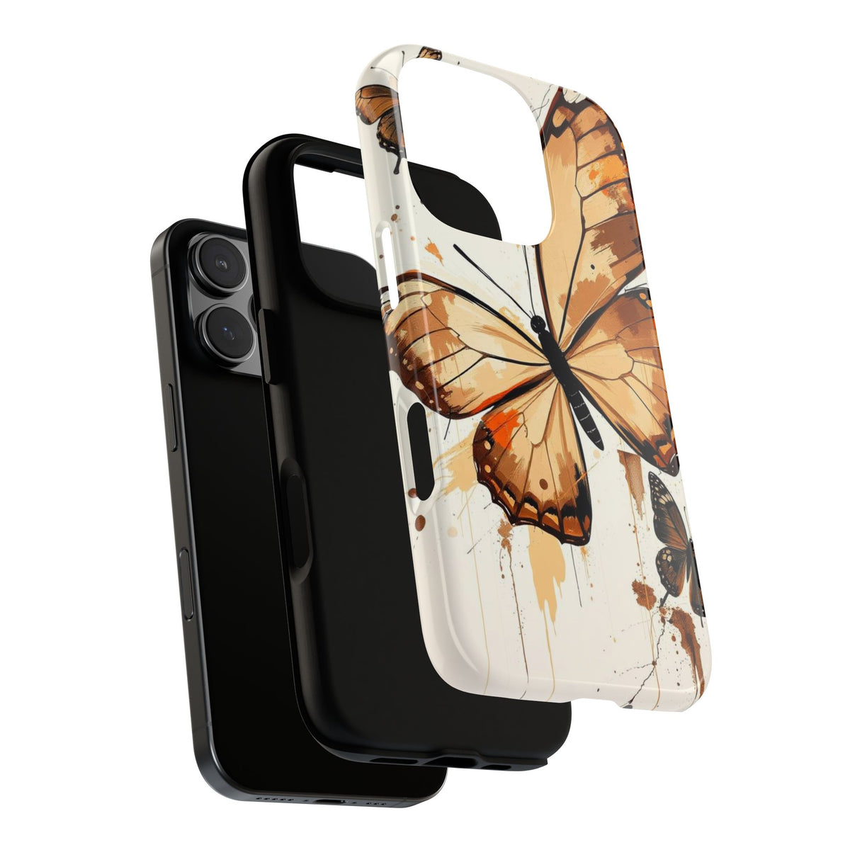 Acrylic Style Butterflies Design Phone Case - Multicolor Phone Case