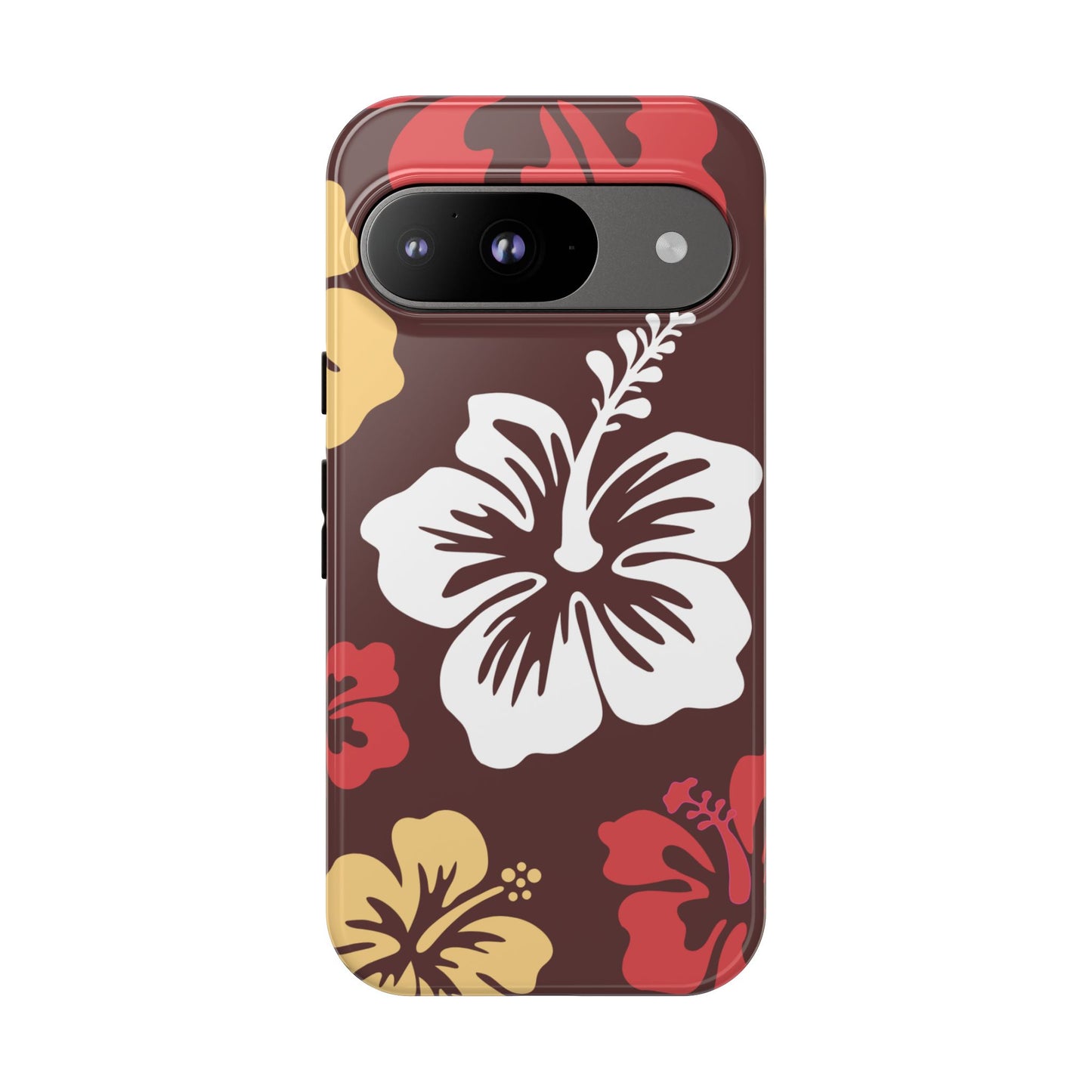 Google Pixel 9 / Glossy Phone Case - ’Hibiscus Retro Pattern #2’ Phone Case