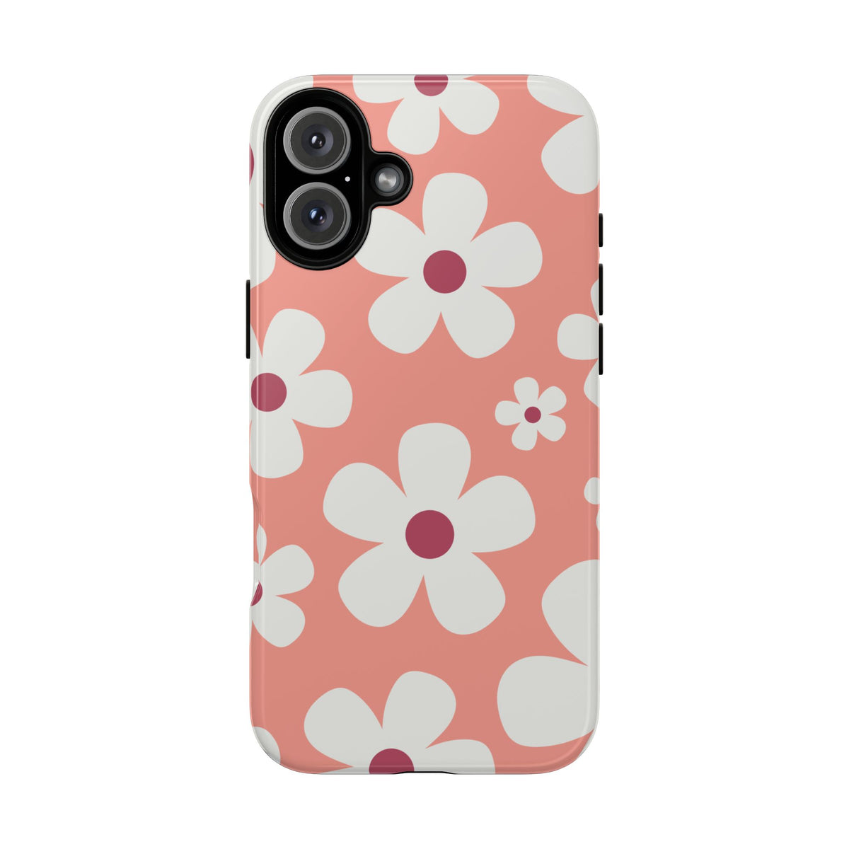 Cute Pink Daisy Pattern #2 Phone Case - Pink Phone Case - iPhone 16 Plus / Glossy