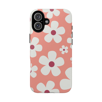 Cute Pink Daisy Pattern #2 Phone Case - Pink Phone Case - iPhone 16 Plus / Glossy