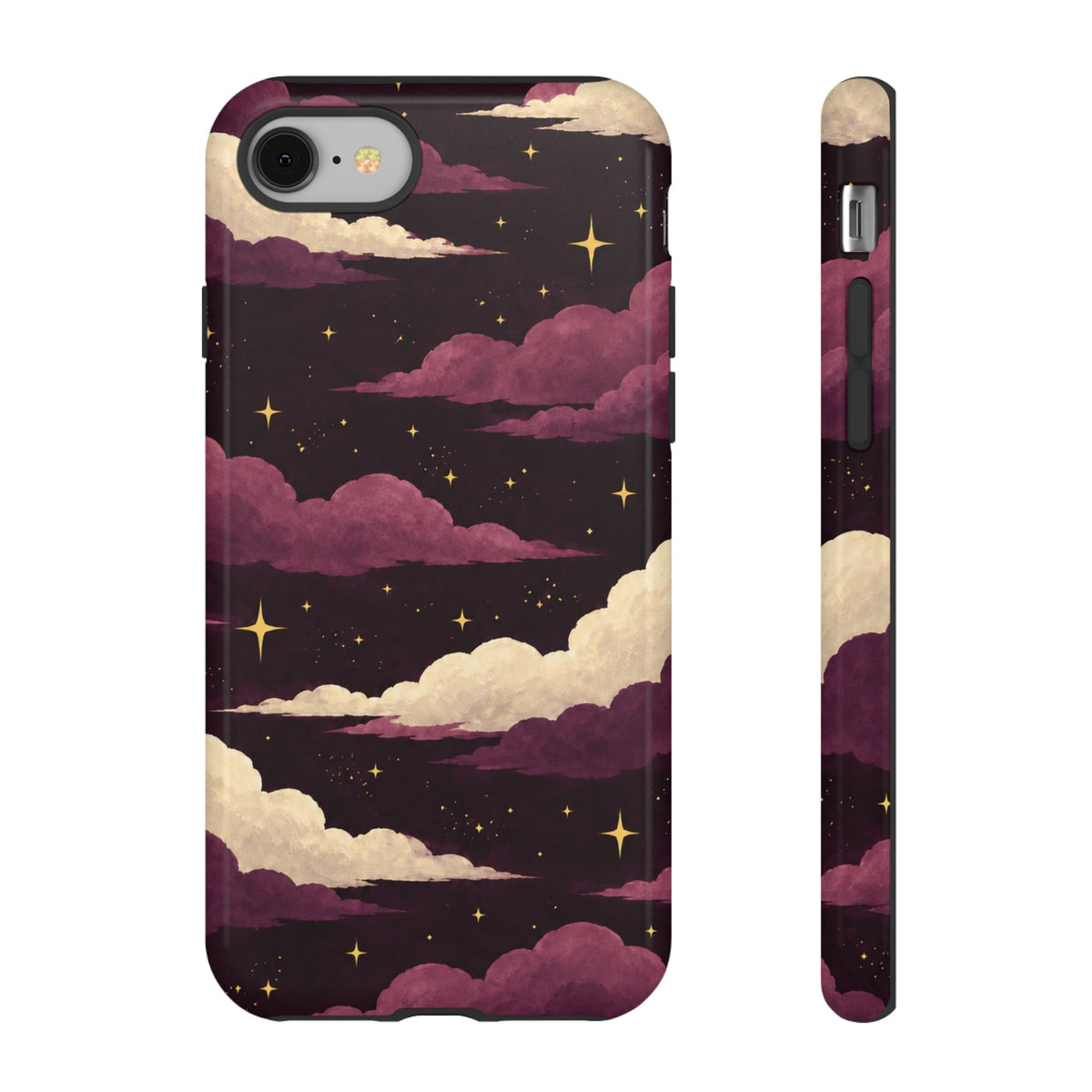 Illustrated Plum Clouds & Stars Phone Case