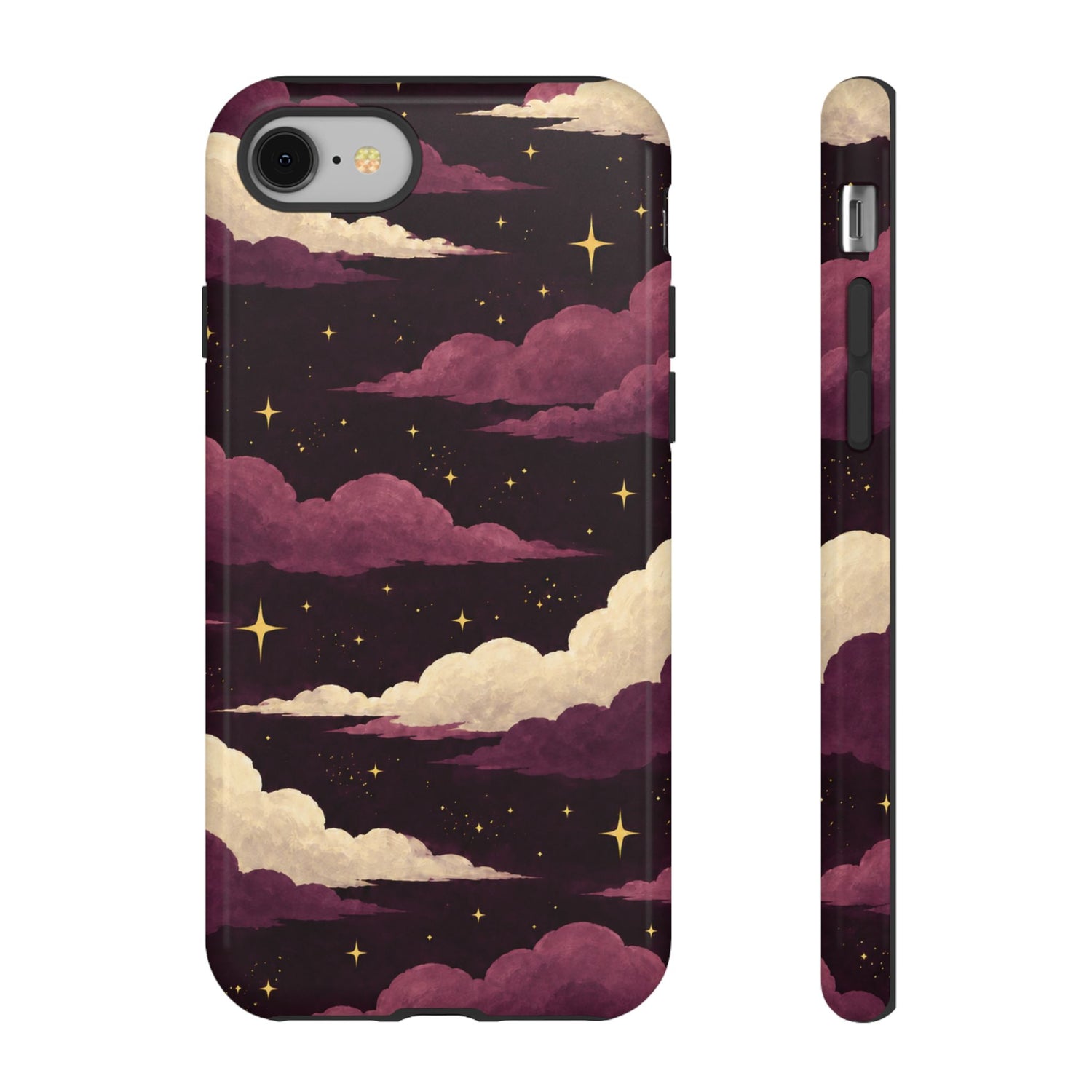 Illustrated Plum Clouds & Stars Phone Case