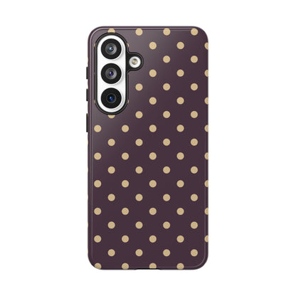 Purple with Yellow Dot Pattern Phone Case