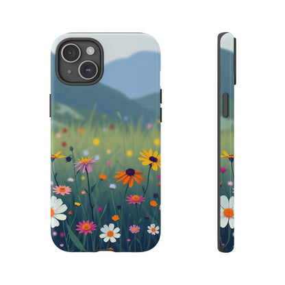 iPhone 15 Plus / Glossy Phone Case - Vibrant Meadow Design Phone Case