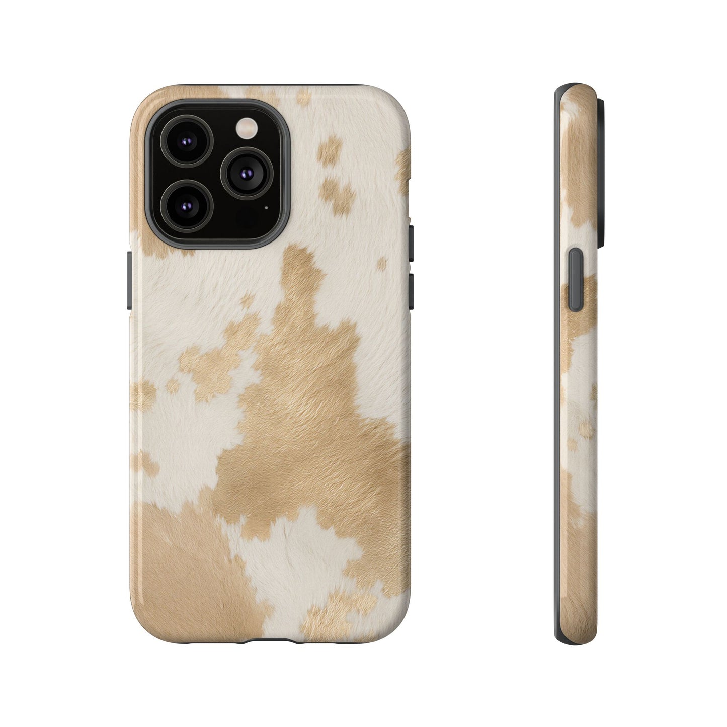 Elegant Champagne Cow Print Phone Case