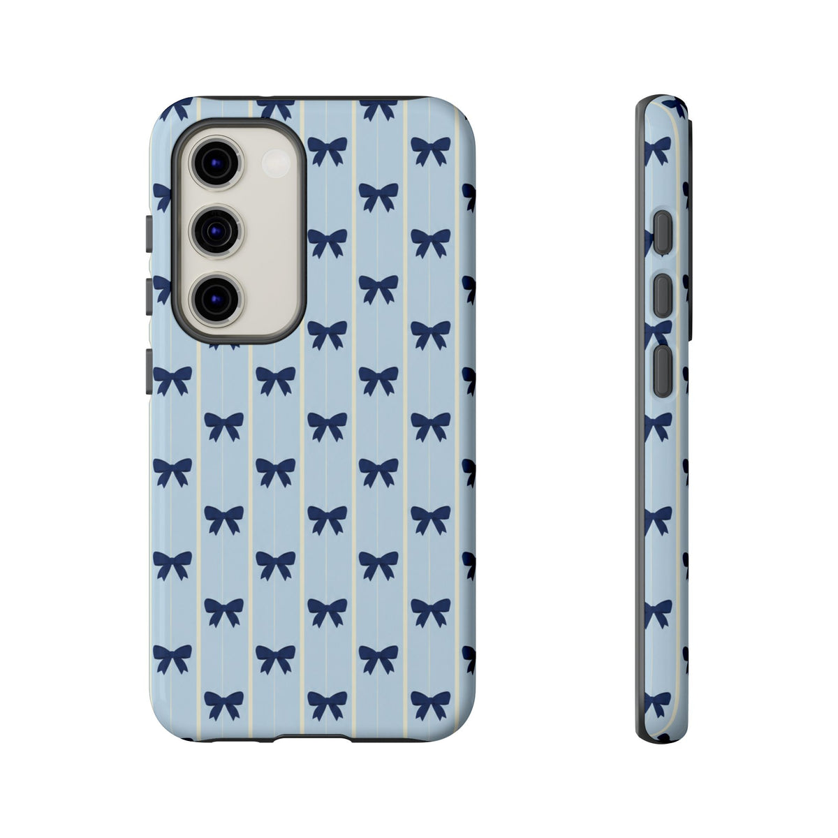 Retro Navy Blue Bow Pattern Phone Case
