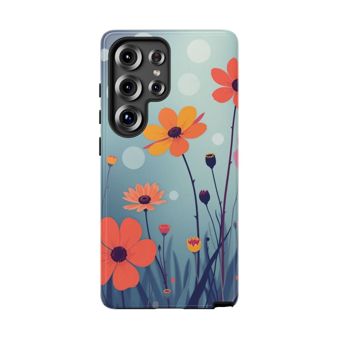 Samsung Galaxy S25 Ultra / Glossy Phone Case - Vibrant Wildflowers Design Phone Case