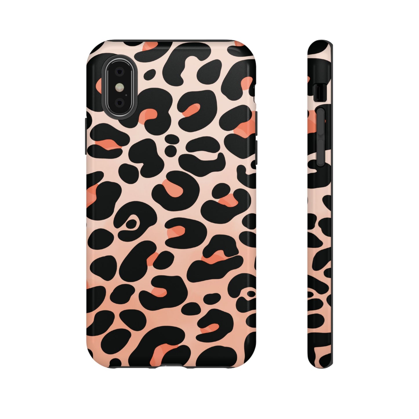 Elegant Peach Leopard Print Phone Case