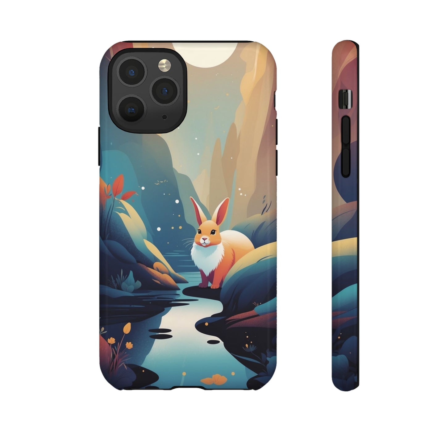 iPhone 11 Pro / Glossy Phone Case - Stylised Rabbit Design Phone Case